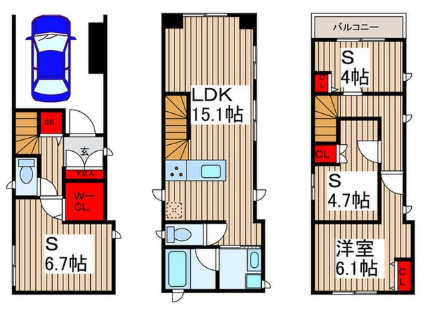 Ｋｏｌｅｔ千住大橋の物件間取画像